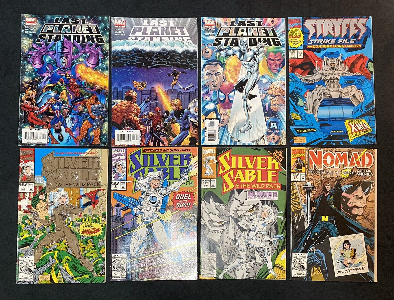 Assorted lot 8 Marvel Comics Nomad, Silver Sable, Stryfe, Last Planet Standing