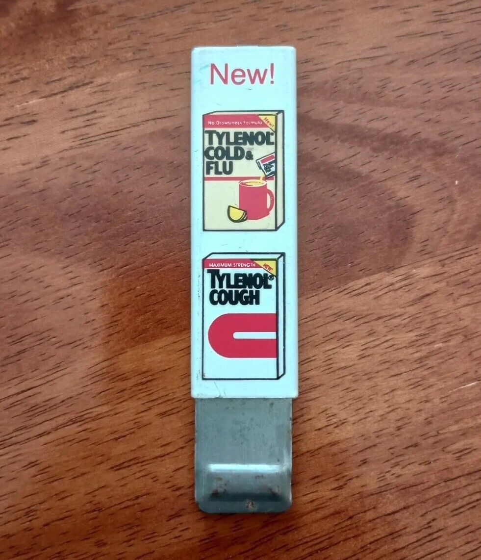 Vintage TYLENOL Cold and Flu Cough - Razor Knife Box Cutter 1990s