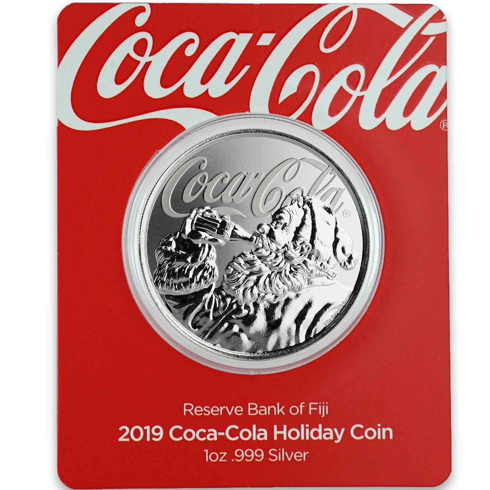 2019 1oz .999 Silver Coca-Cola® Holiday Coin - Limited Mintage Collectible #A465