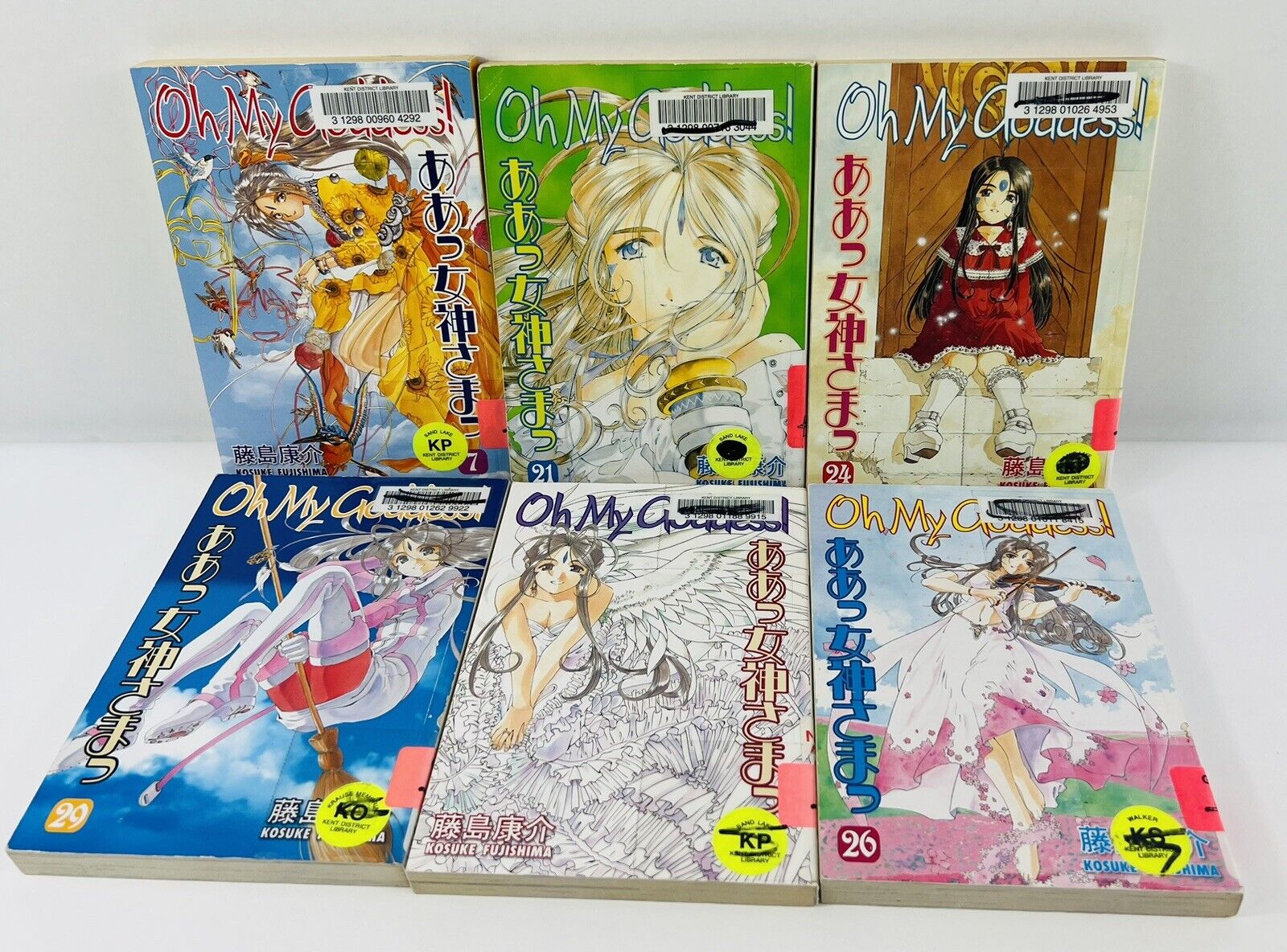 Oh My Goddess Kosuke Fujishima Dark Horse Manga Vol. 7 21 24 26 28 29 Former Lib