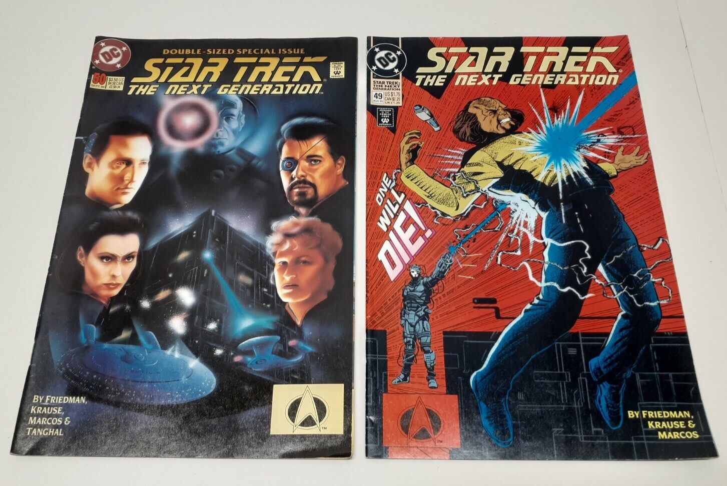 Vintage 1993 Star Trek The Next Generation DC Comics lot of 2 Aug 93' Sept 93'