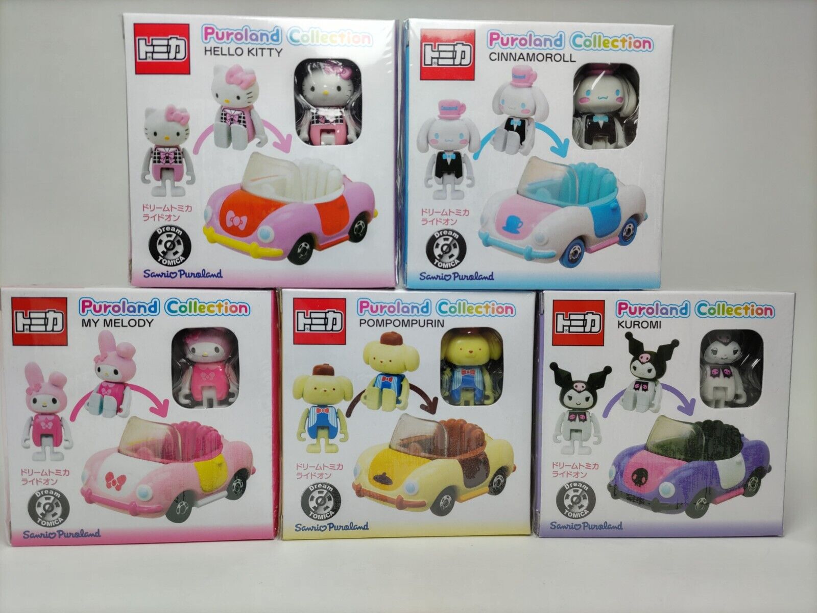 Dream Tomica Sanrio Puroland Collection Limited 5 character complete set