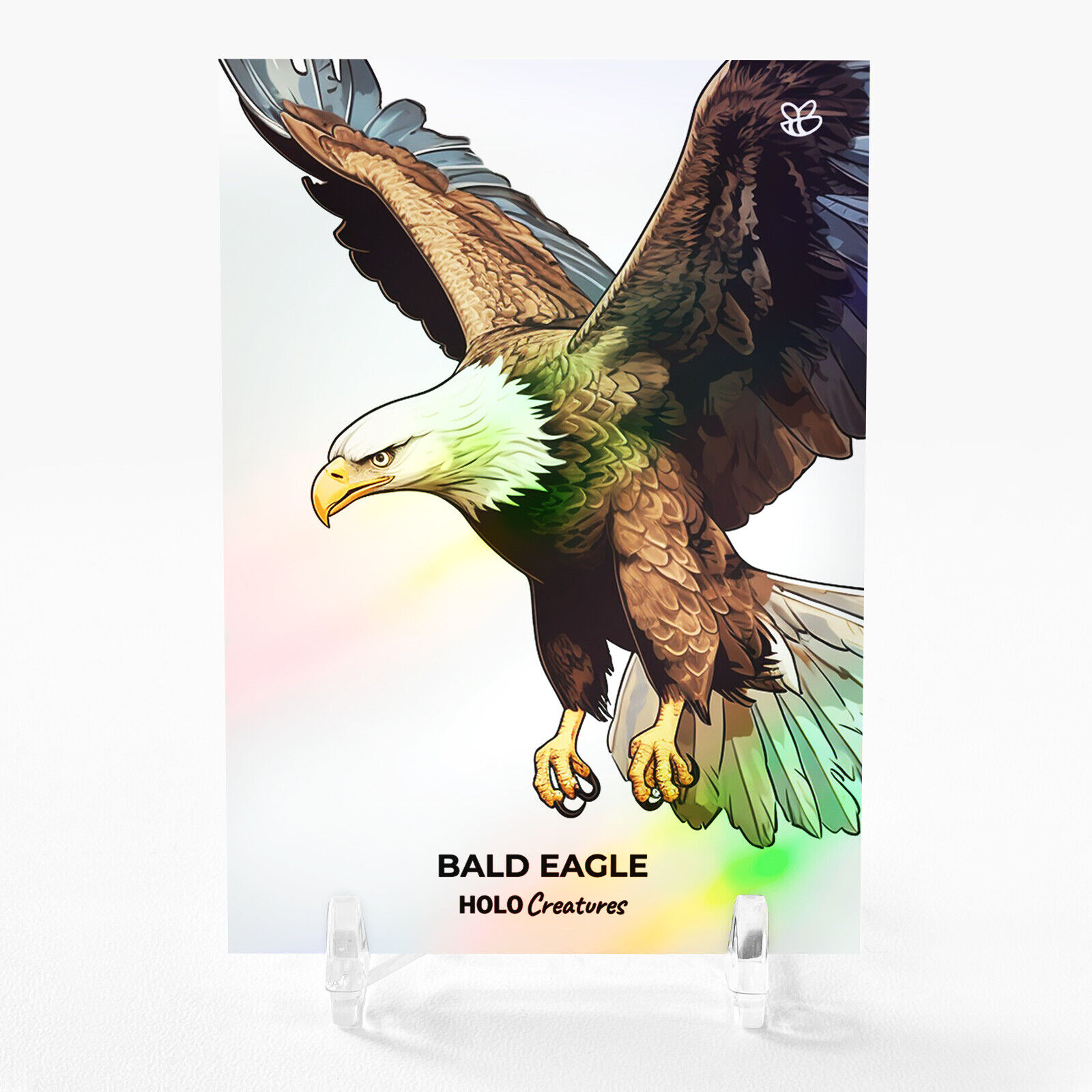 BALD EAGLE Art Trading Card #BEIF - Wow It\'s Holographic