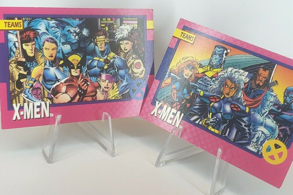 1992 Marvel XMen Comic Trading Cards Impel # 71,72 X-MEN Blue,Gold Strike Force 