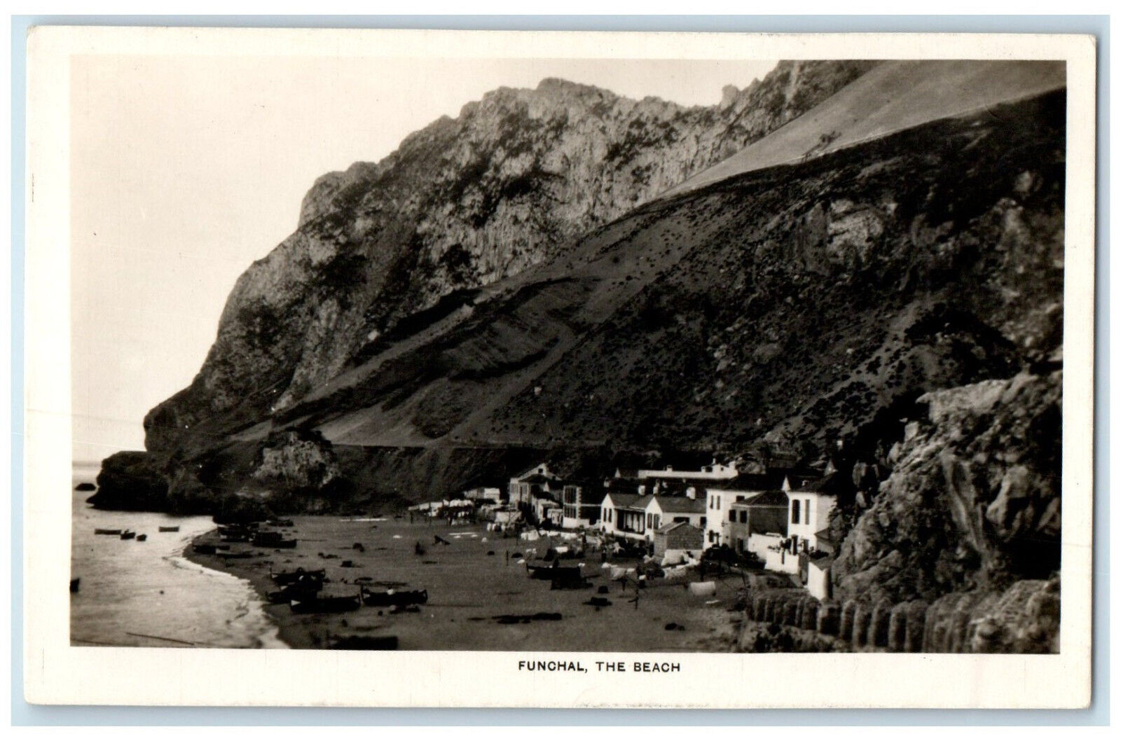 c1930\'s Funchal The Beach Canadian Pacific Cruise Portugal RPPC Photo Postcard
