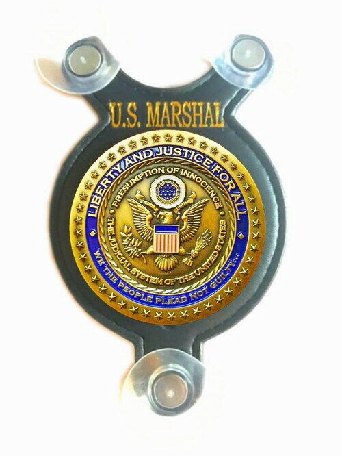 Liberty and Justice for all - U.S. Marshal officer Car Shield 