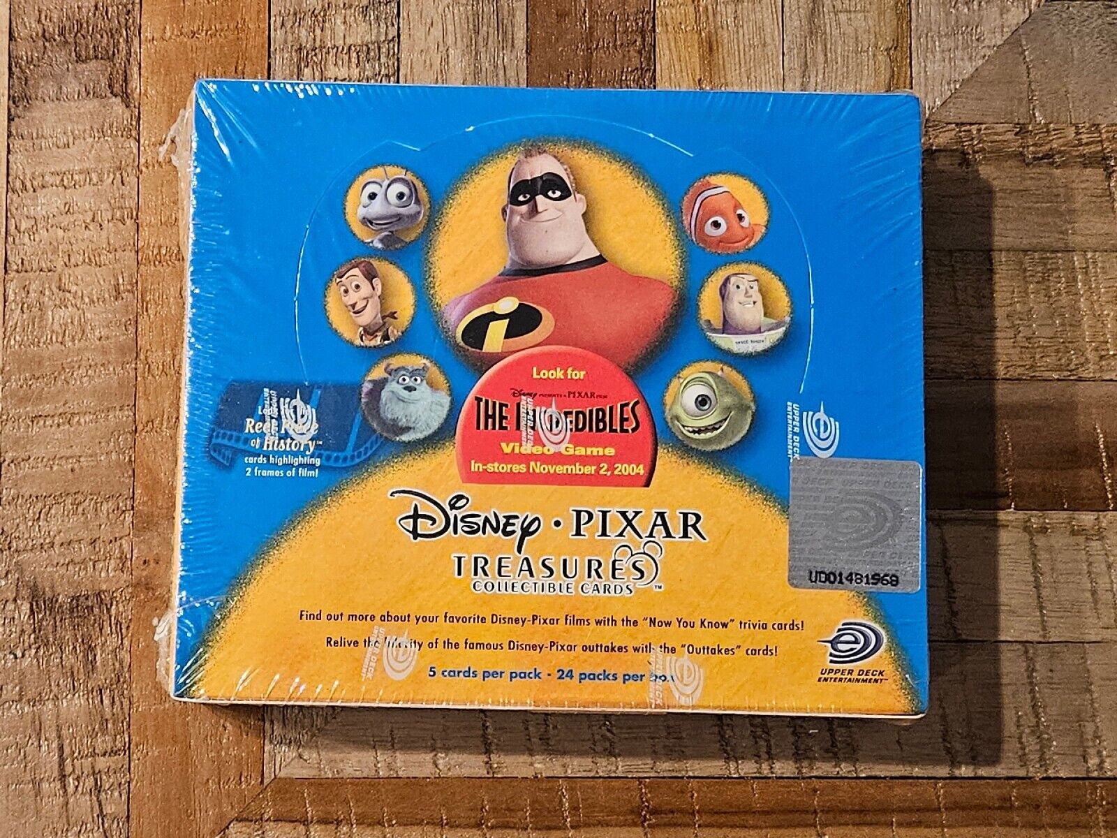 *RARE* 2004 Disney PIXAR Treasures Upper Deck SEALED box Trading Cards 24 Packs