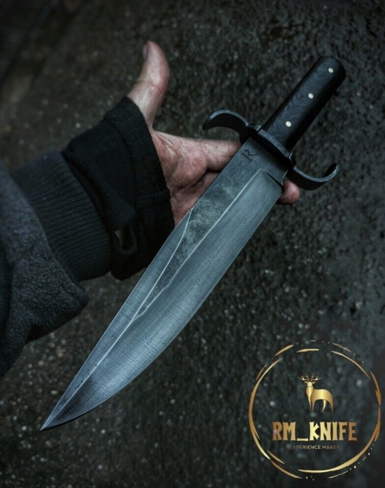 Rare find bowie knife with Bog Oak wood handle