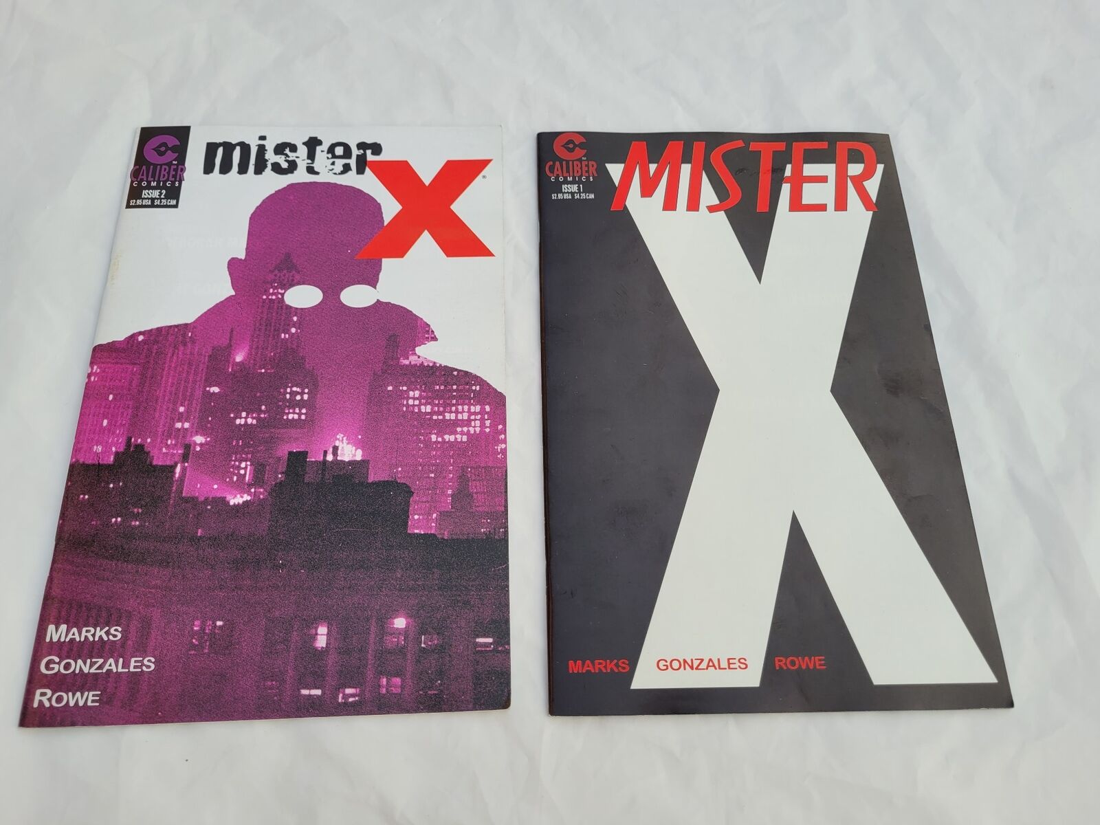 Mister X Lot of 2 Comics Issue Number 1 and 2 Comic Books Caliber Novels 1996