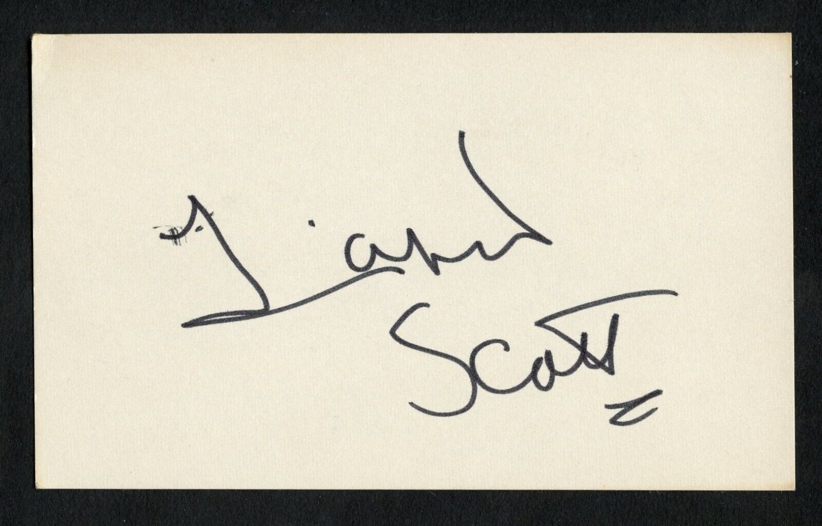 Lizabeth Scott d2015 signed Vintage 3x5 Hollywood: Actress Too Late for Tears
