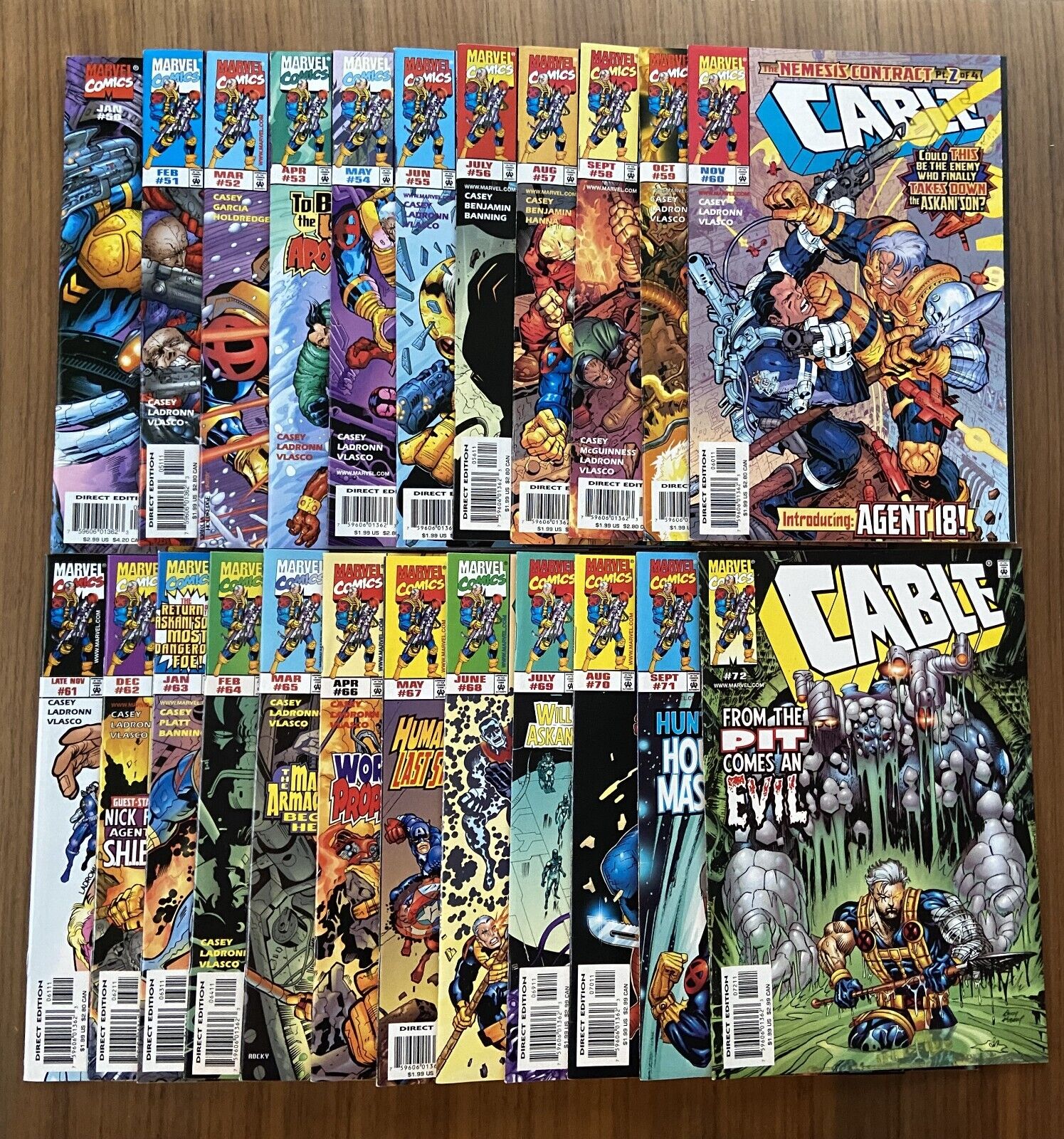 Cable #1 Marvel 🗝️🗝️🔥 (1993 1st Series) from #1-72Annual (1999)+-#1 Hulk#444