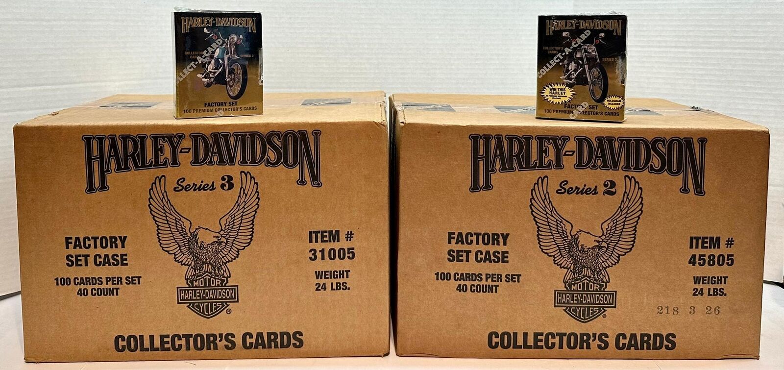 1992 Harley Davidson Collector Cards Series 2 & 3 Factory Card Case of 80 Sets