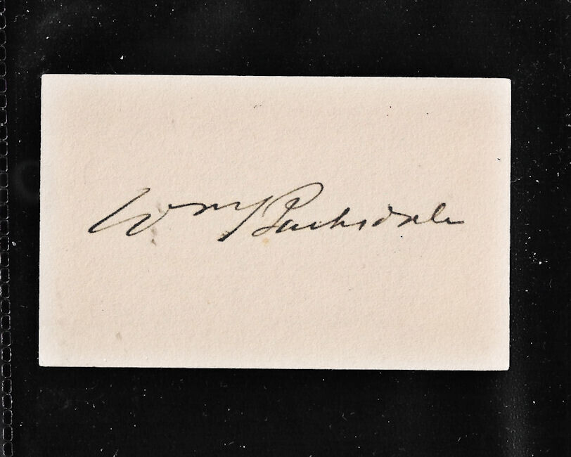 William Barksdale Autograph Reproduction on Real 1800s Calling Card CSA