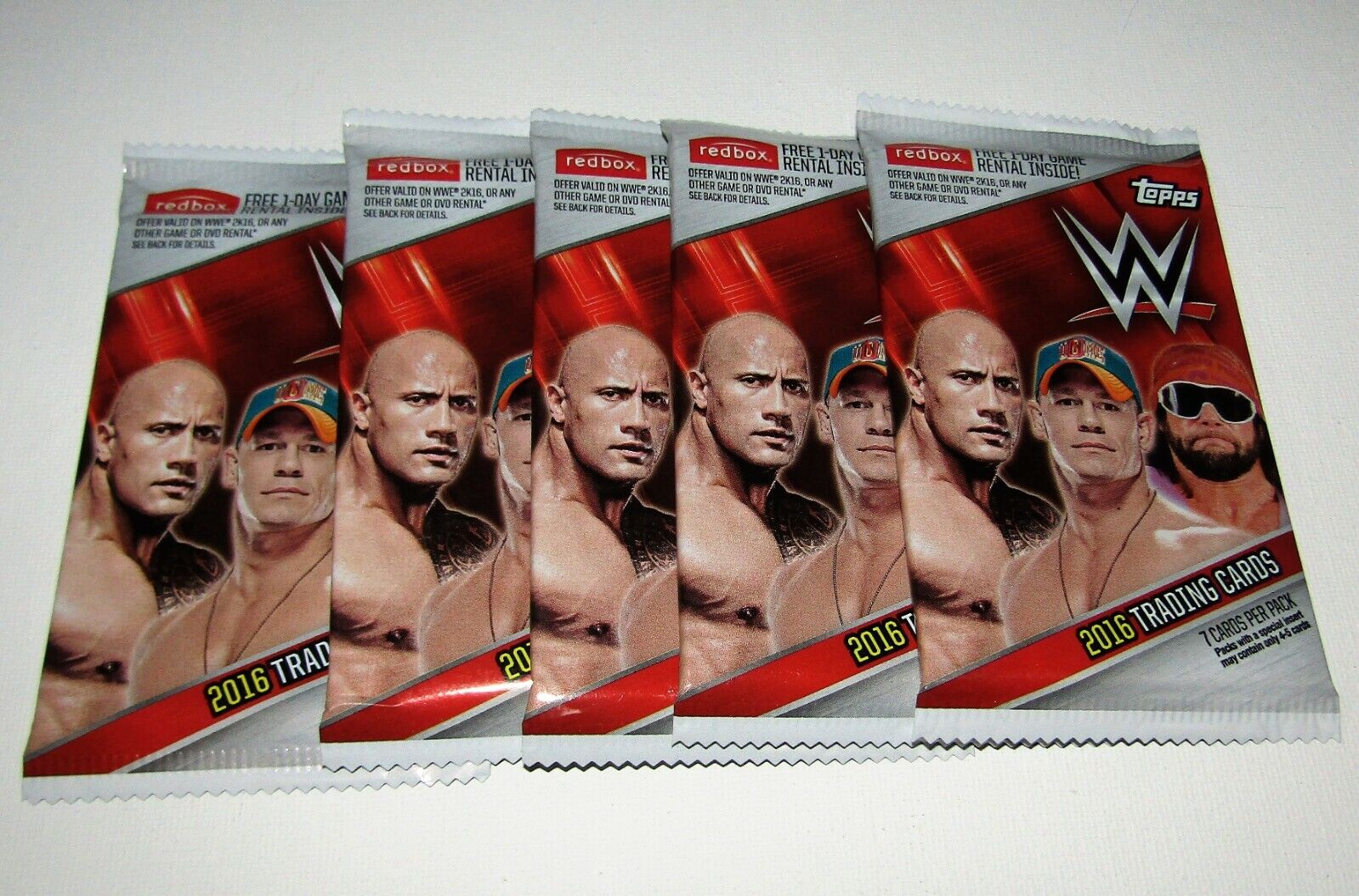 2016 TOPPS WWE TRADING CARDS LOT OF (5) RETAIL BLASTER PACKS NEW SEALED
