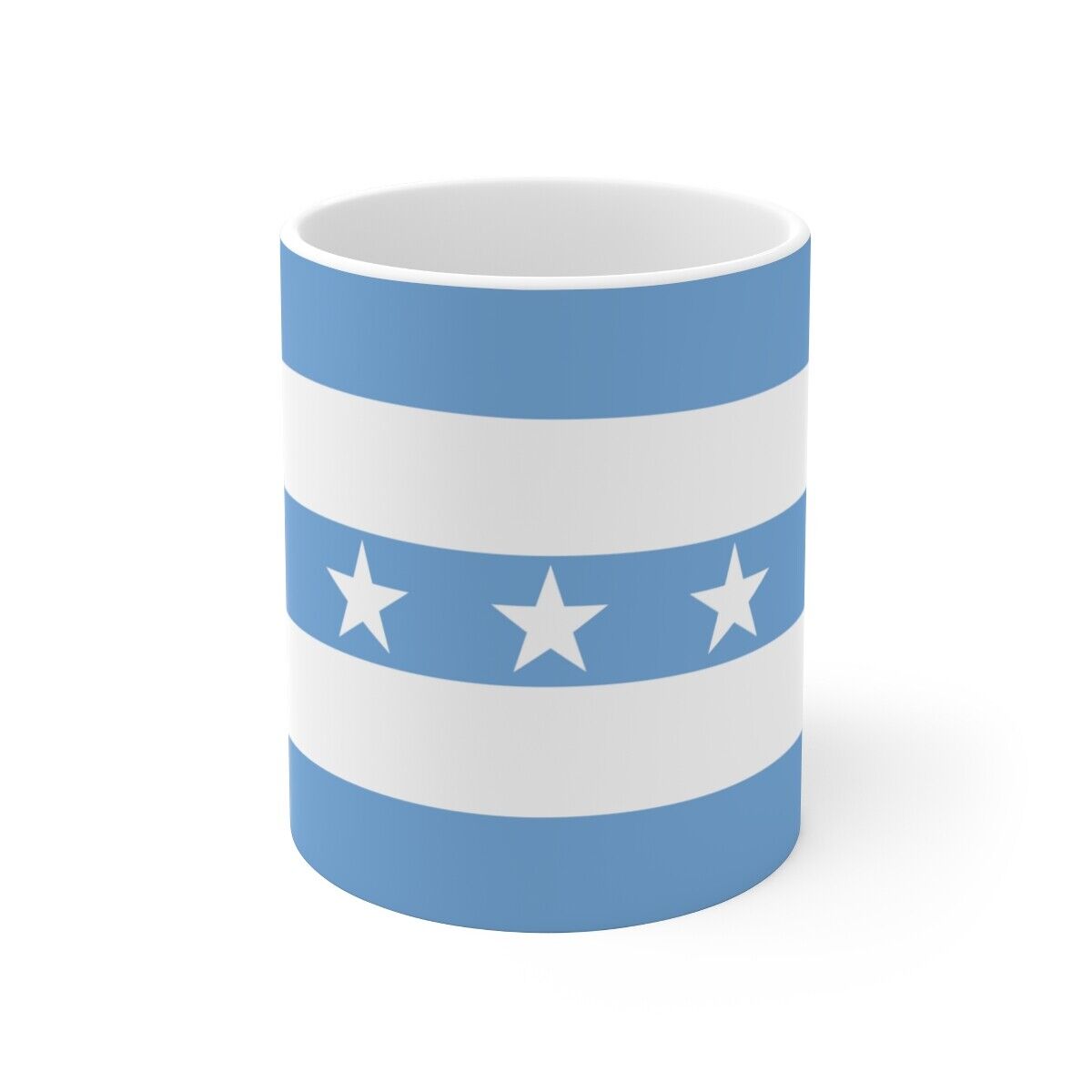 Flag of Guayaquil Ecuador - White Coffee Cup 11oz