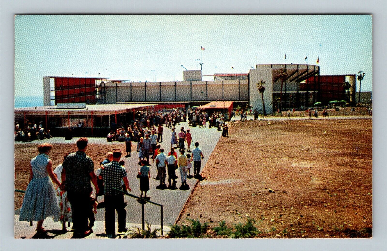 Marineland CA, Oceanarium At Marineland Entrance, California Vintage Postcard
