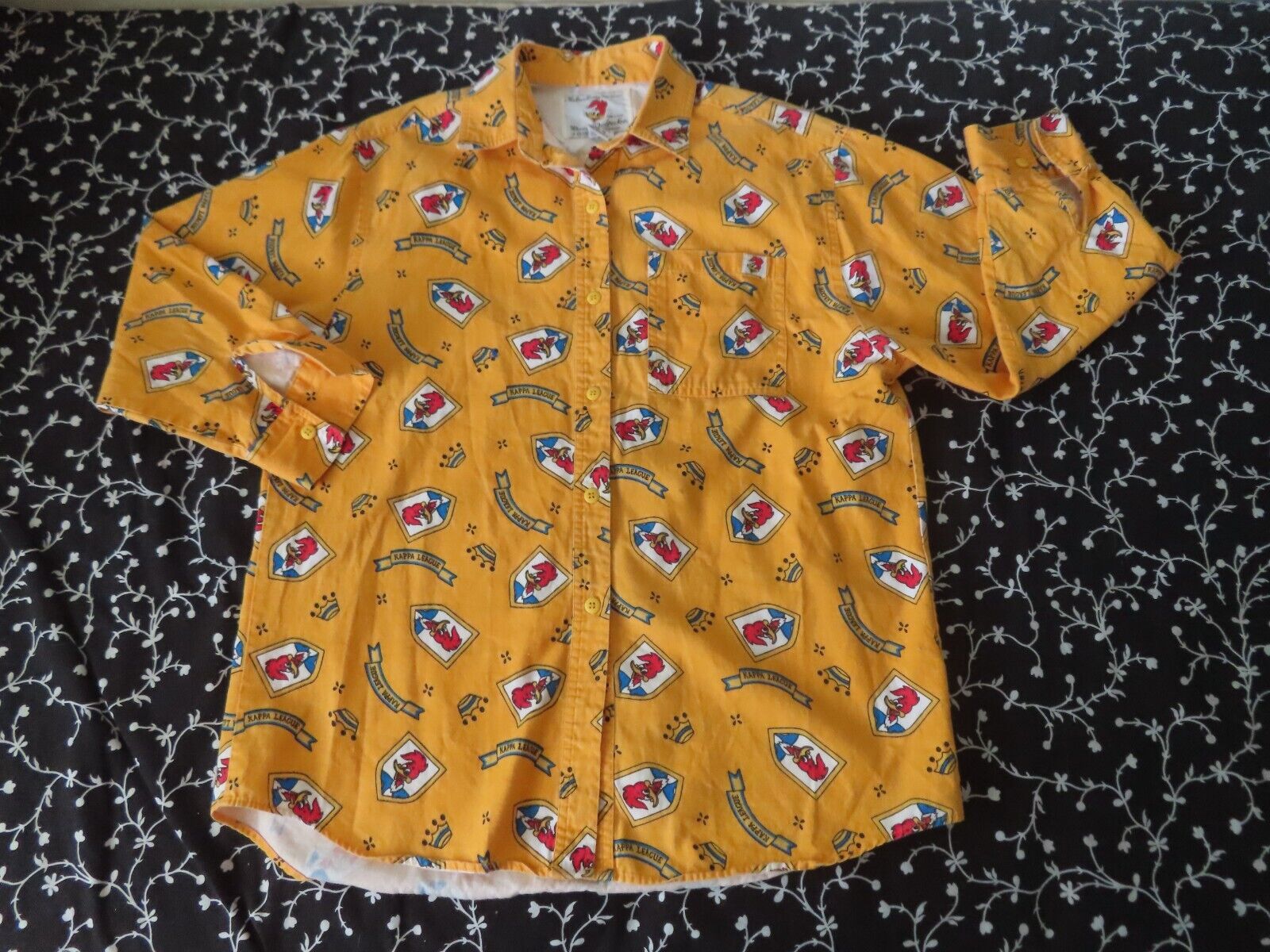 vintage 80s kappa league walter lantz woody woodpecker tomboy button up shirt M