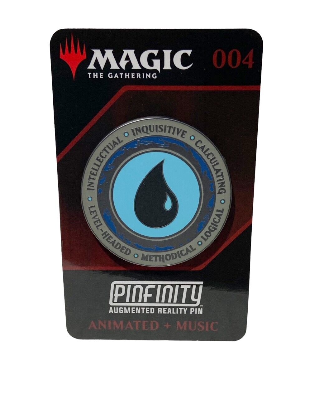 Pinfinity PFMTG004 Magic The Gathering-Blue Mana Crest Augmented Reality Pin New