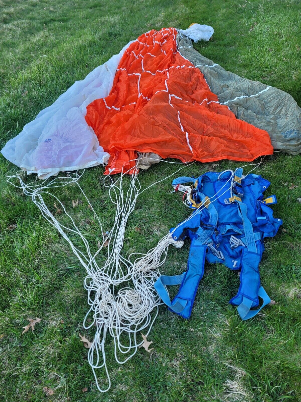 Vintage Switlik 1970 1974 Canopy Parachute w/ Backpack