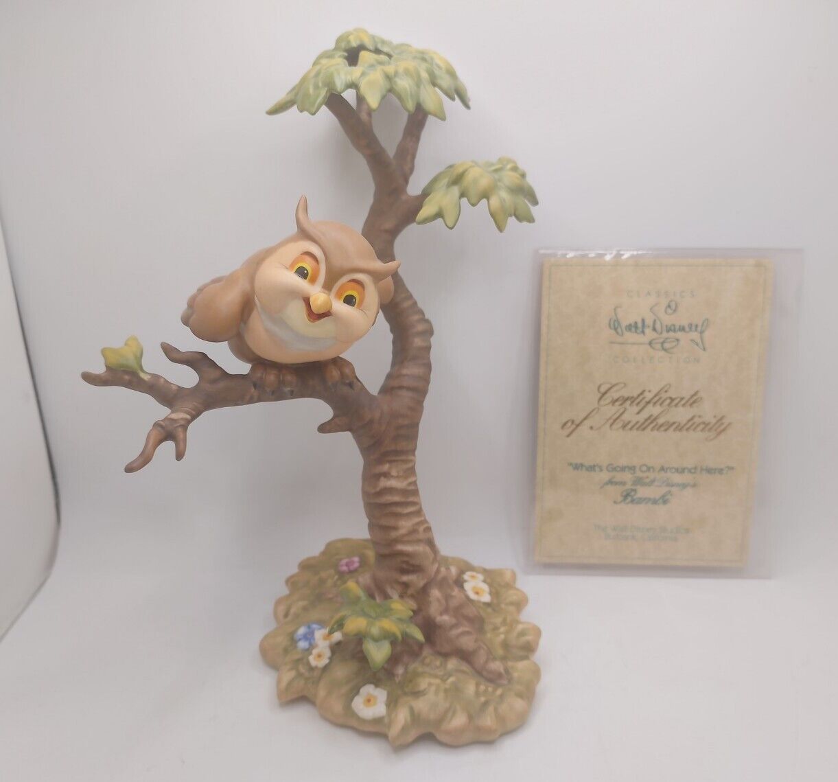 WDCC Friend Owl Bambi What’s Going On Around Here Box COA Vintage 1992 NEW