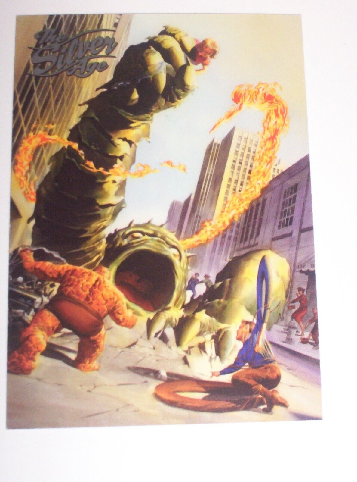 1998 Marvel The Silver Age Skybox promo card Fantastic Four Alex Ross STAN LEE