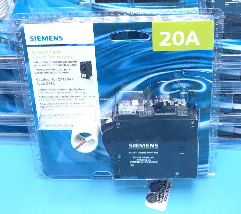New Circuit Breaker Siemens QF120 QF120A 20 Amp 1 Pole 120V GFCI