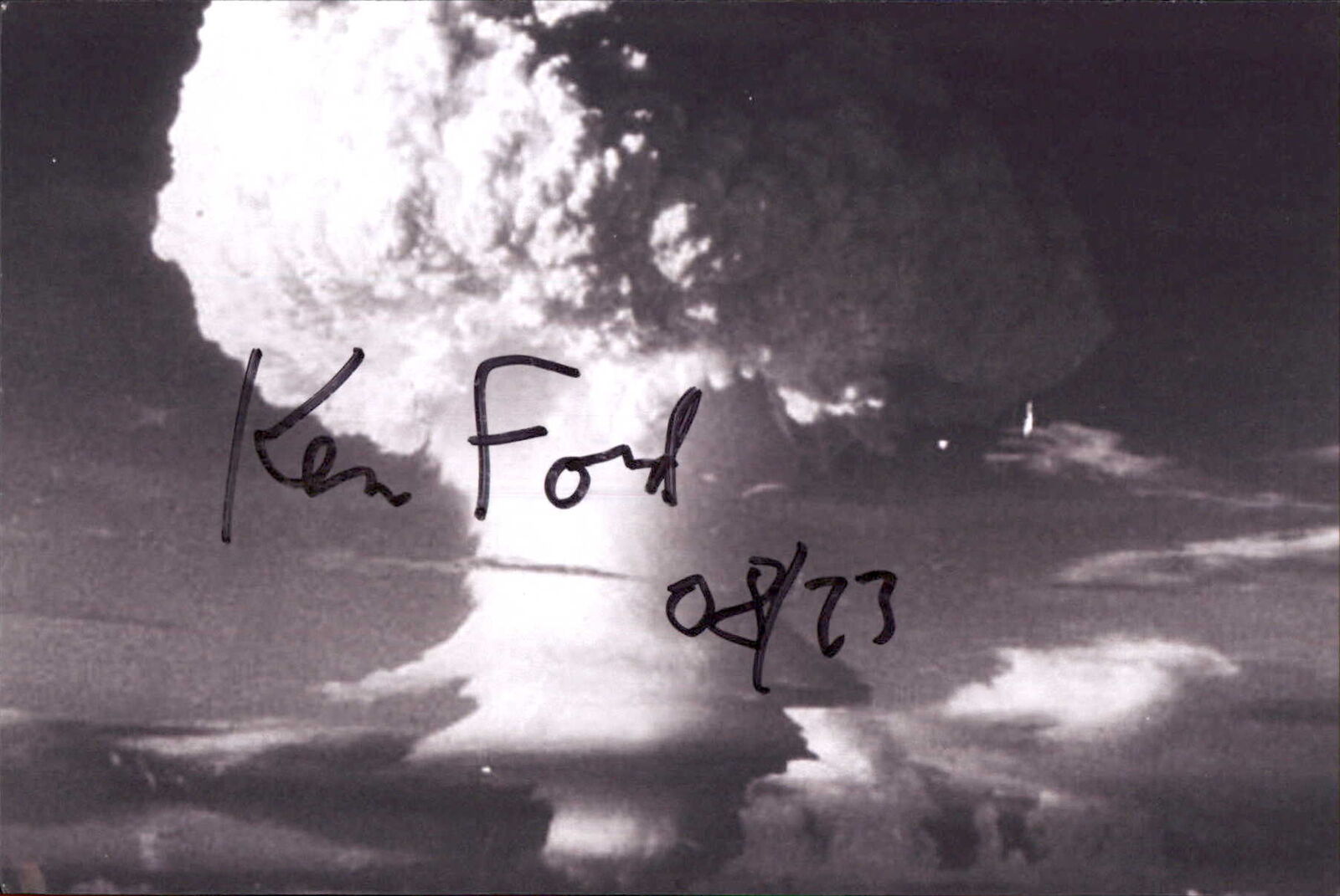 Kenneth W Ford Signed 4x6 Photo Physicist Developed H-Bomb Hydrogen WW2 WWII