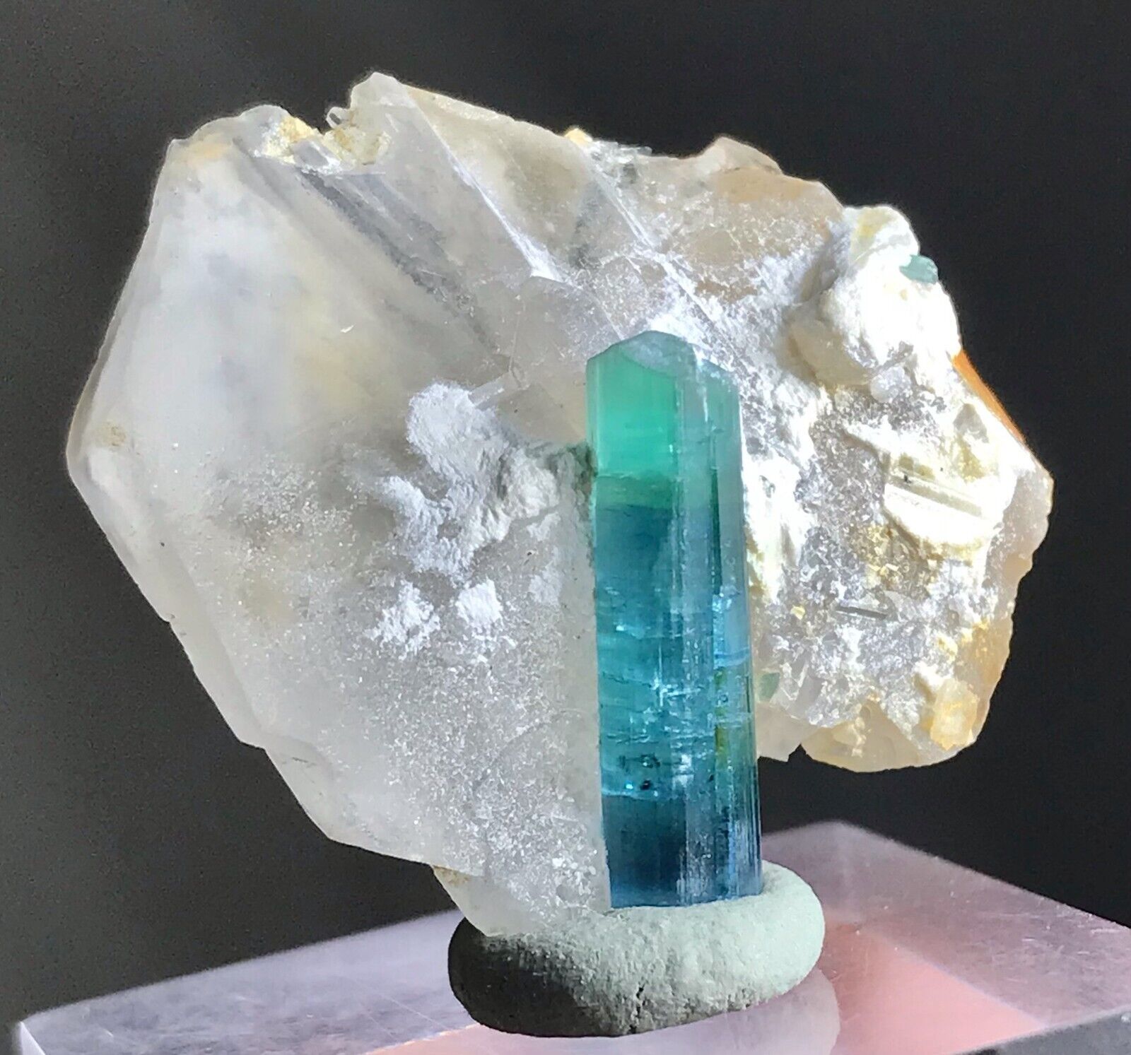 Indicolite Tourmaline Crystal Specimen from Afghanistan 42 Carats (F) 2