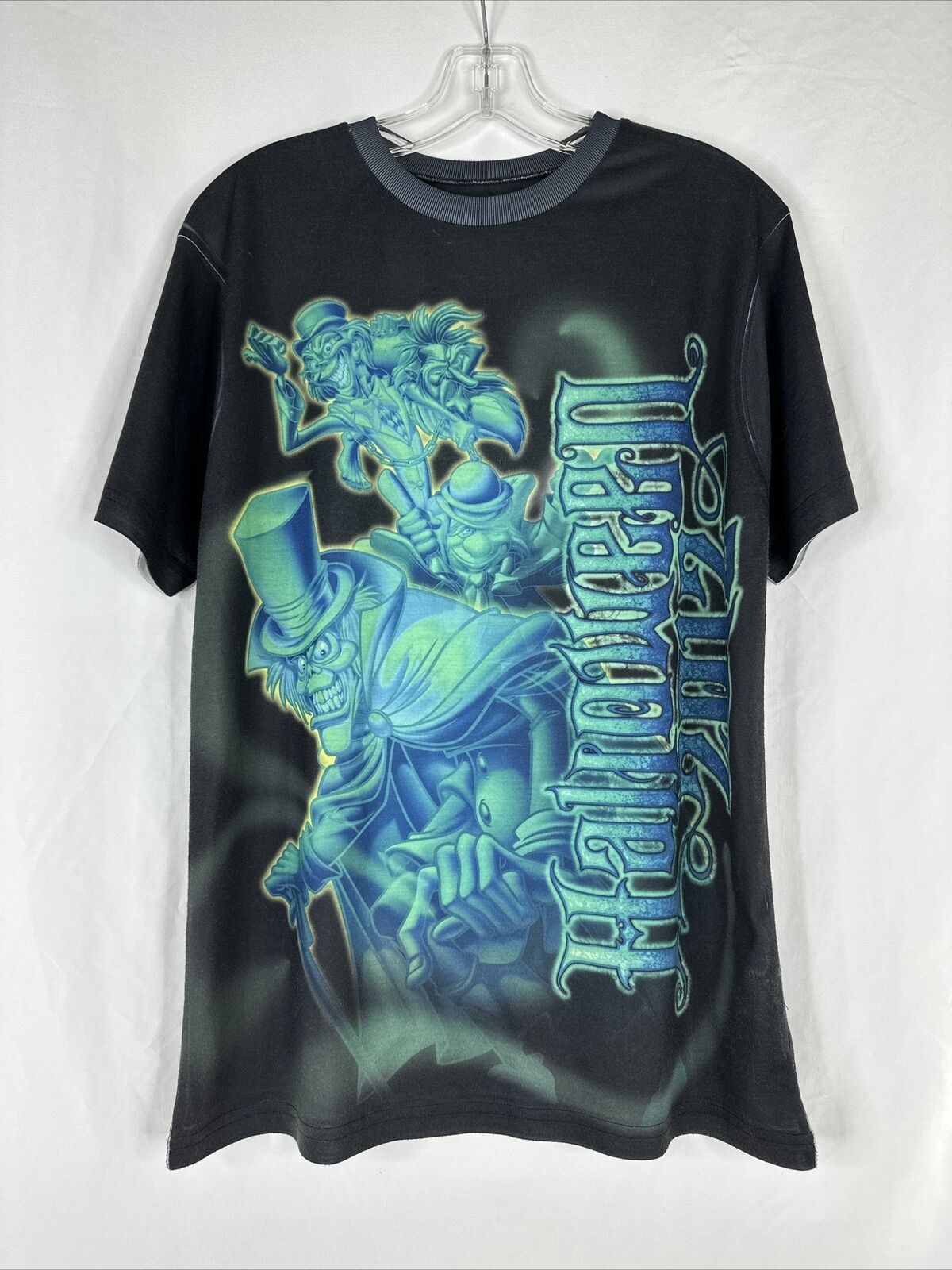 Disney Parks Haunted Mansion Halloween 2012 T-shirt AOP Size M Short Sleeve 