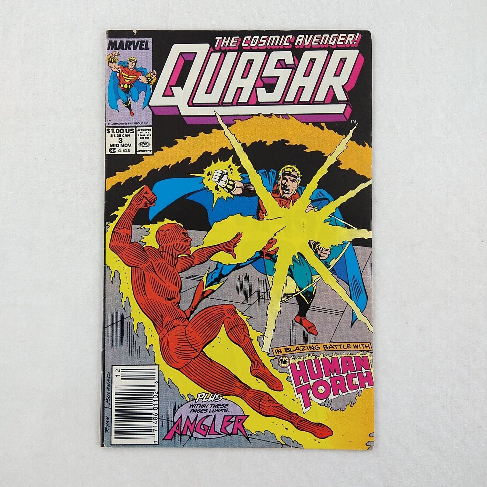 Quasar #3 Newsstand Human Torch (1989 Marvel Comics) See Other Comics