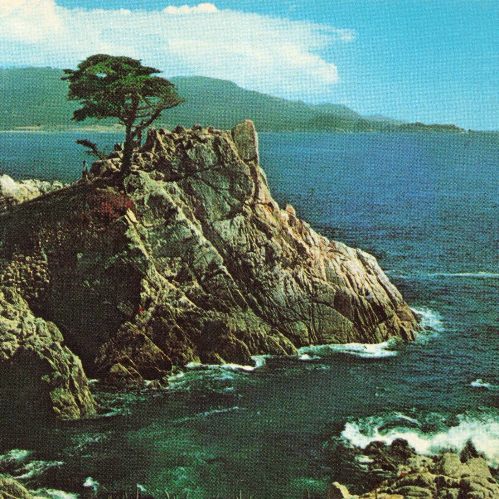 Monterey Peninsula California CA Shoreline Sea Water Cliffs Ephemera Postcard