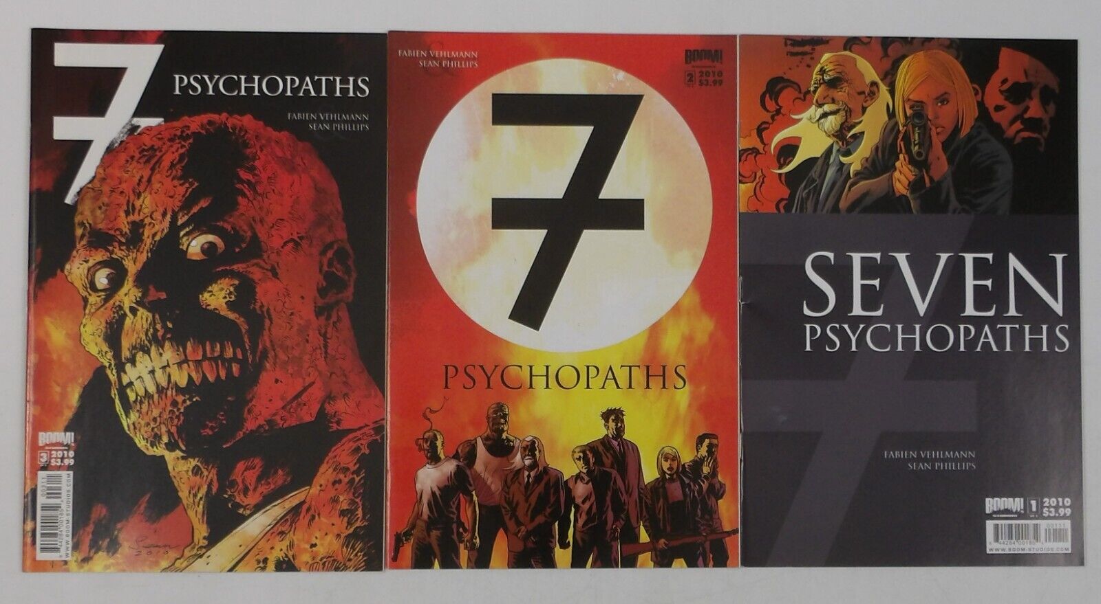 7 Psychopaths #1-3 VF/NM complete series Fabien Vehlmann Sean Phillips set 2