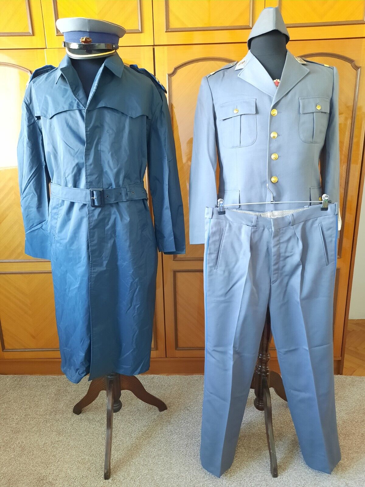 Vintage Yugoslavian Police Uniform Blouse Pants Raincoat Titovka Cap Yugoslavia