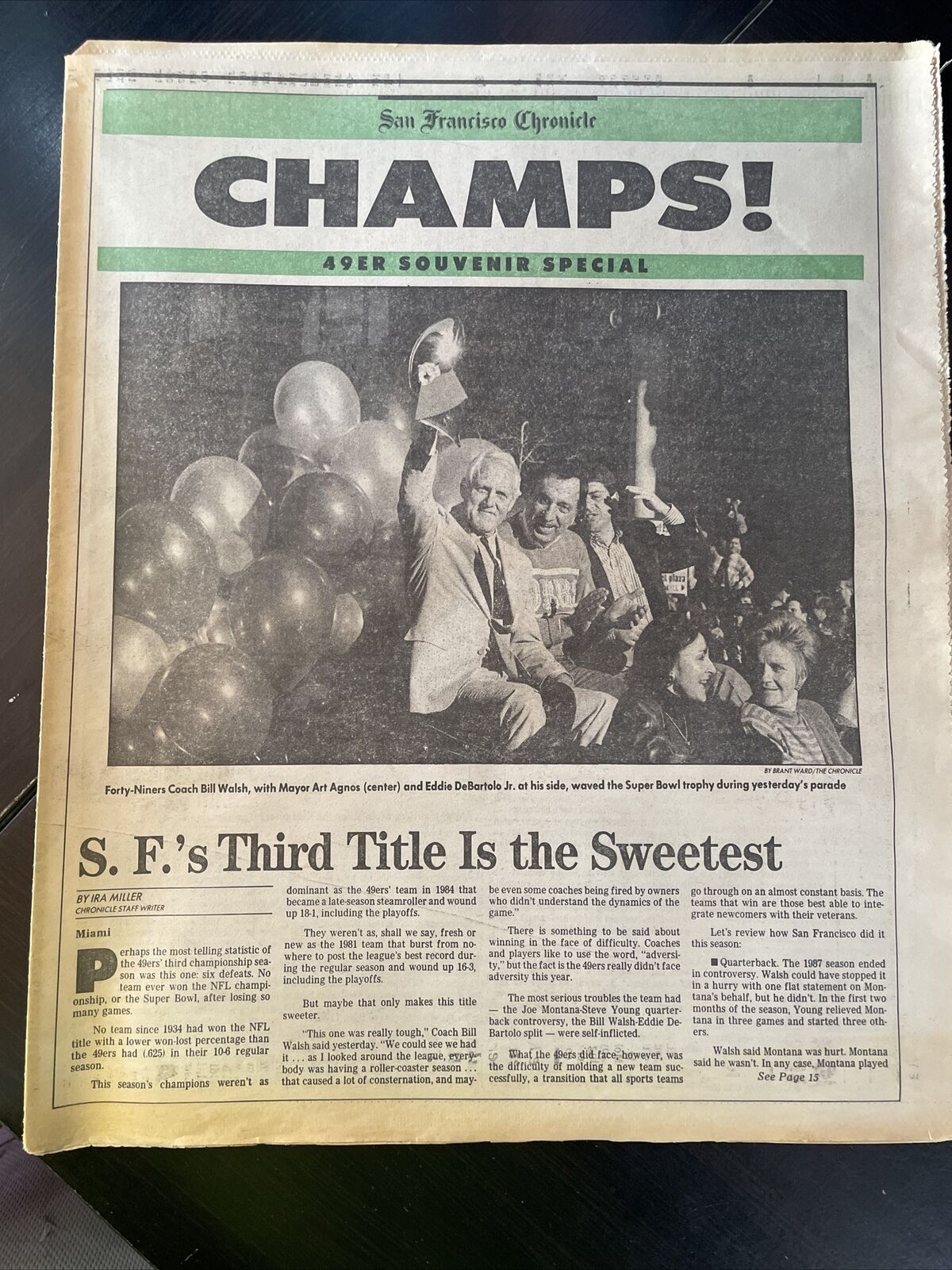 January 24, 1989-San Francisco Chronicle Newspaper-49ers Awesome