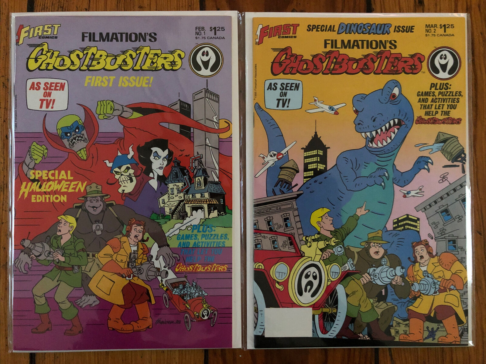 Filmation\'s Ghostbusters #1-2 (1986 FIRST Comics) 80\'s Cartoon Adaptation FN+/-