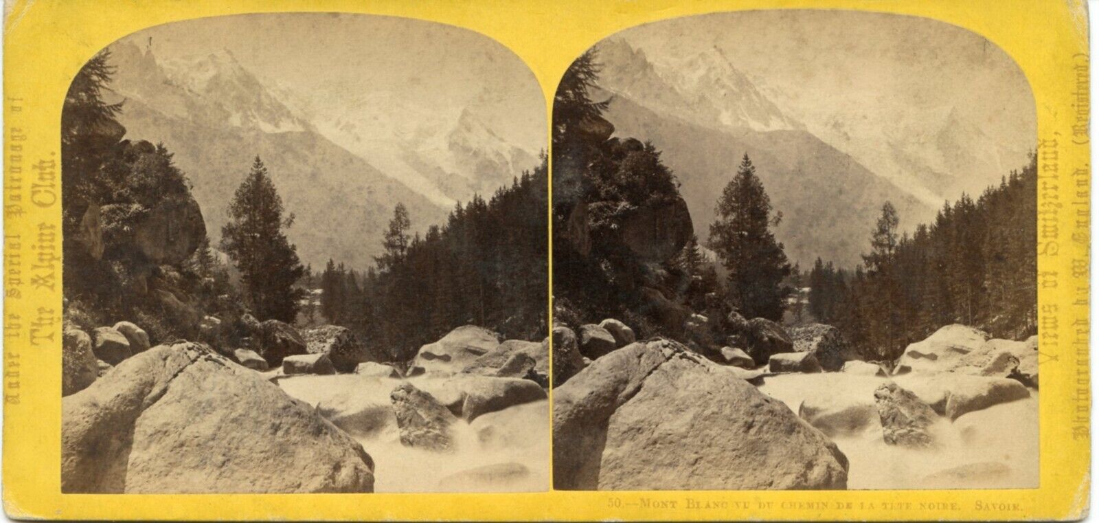 William England Alpine Club: Mt. Blanc, Savoy 1870s Stereoview C295