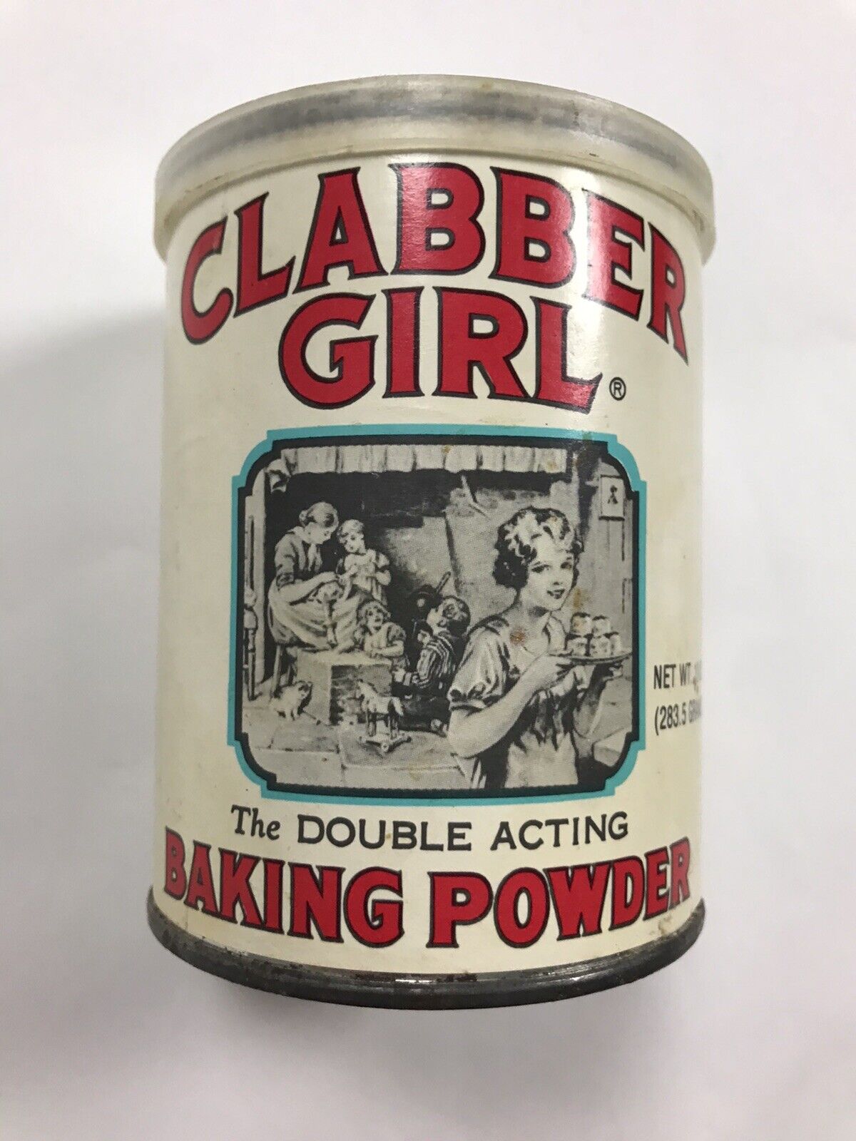 Vintage Clabber Girl Baking Powder Tin 10 Oz