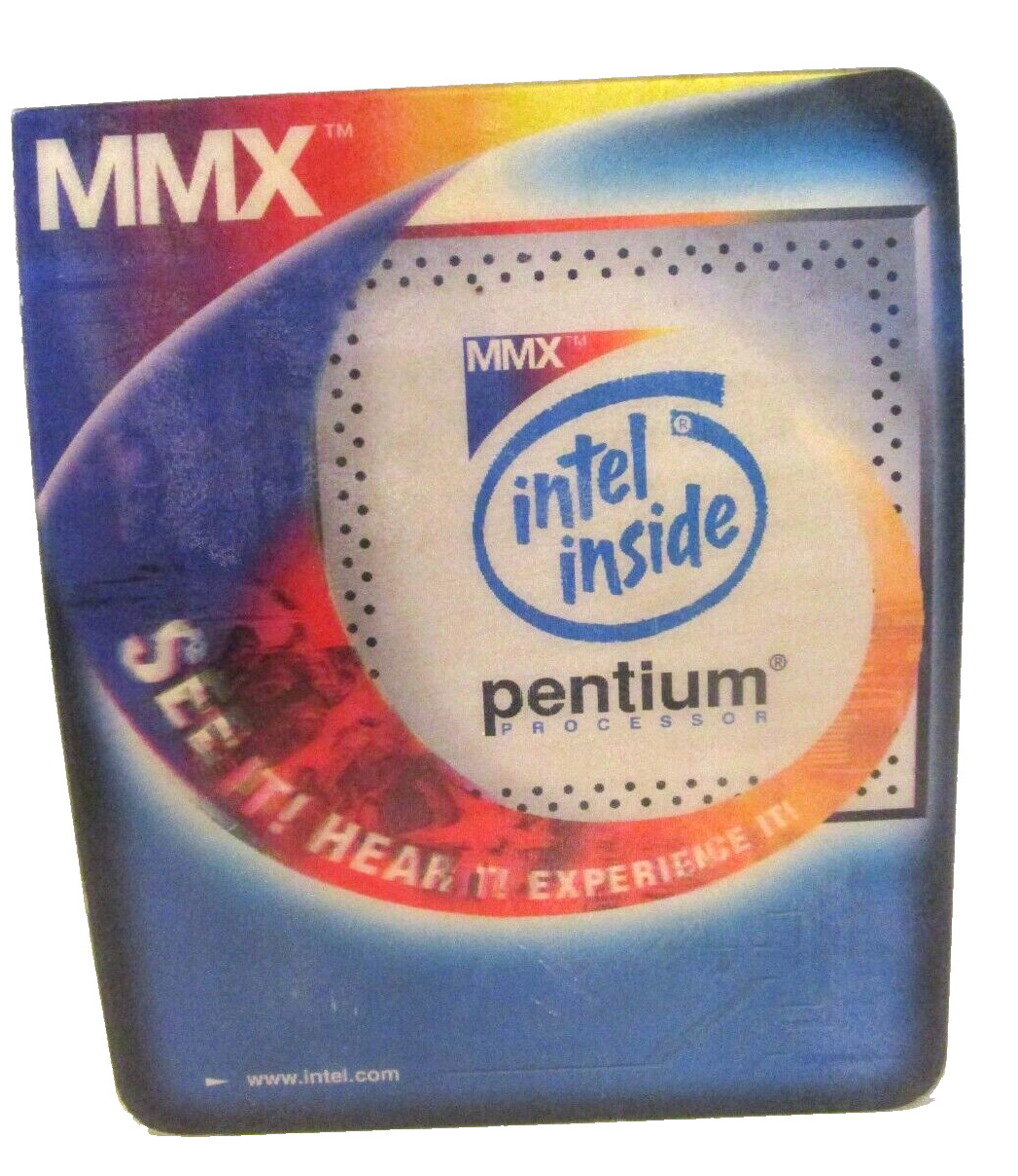 Vintage 1993 Intel Pentium MMX Mouse Pad See it Hear it Experience it Display