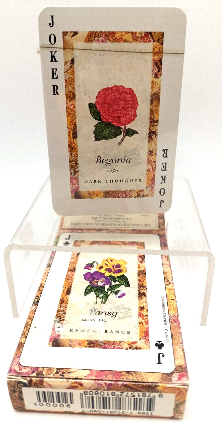 Vtg 1997 Sealed Language of Flowers New Playing Cards U.S. Games Systems