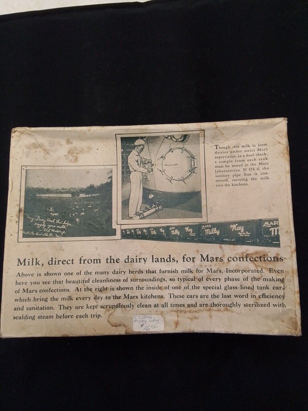Vintage Mars Milky Way 5 Cent Chocolate Box