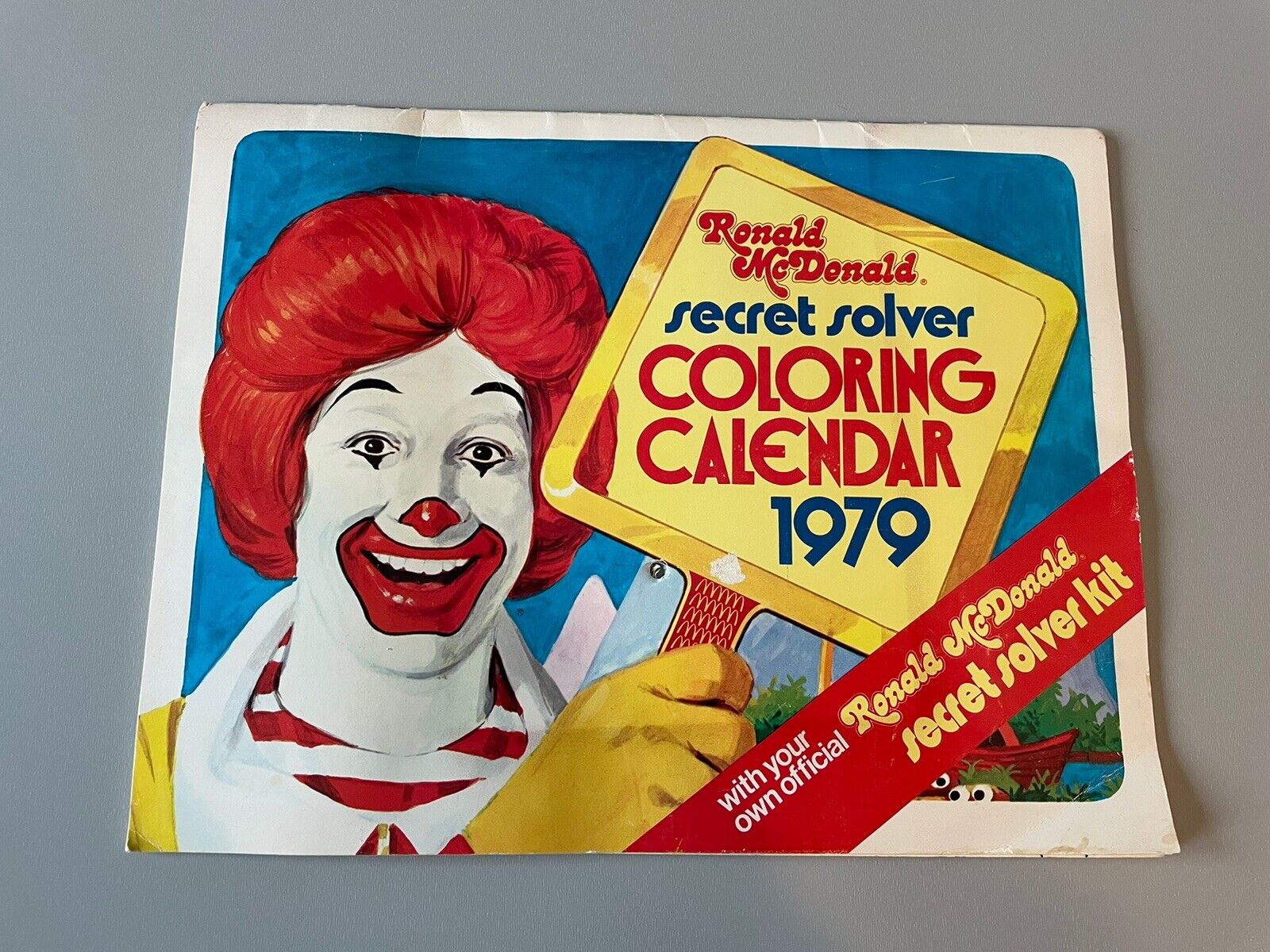 Vintage 1979 Ronald McDonald Coloring Calendar - Secret Solver