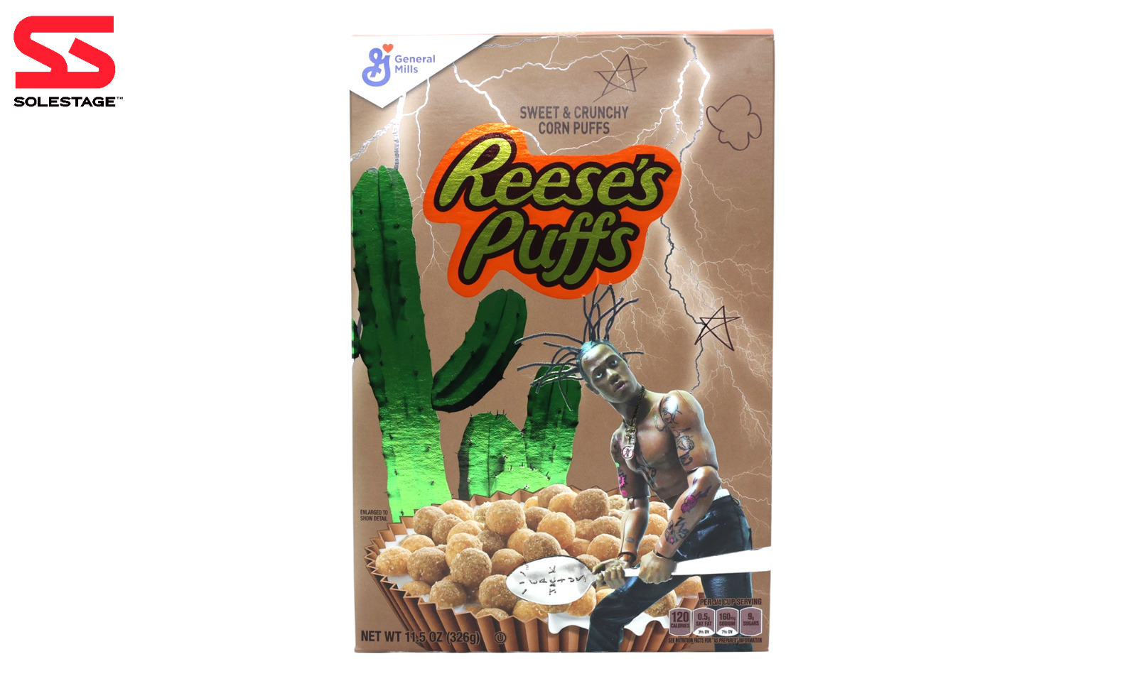 Travis Scott x Reese's Puffs Cereal Limited Edition Box w/ Acrylic Case
