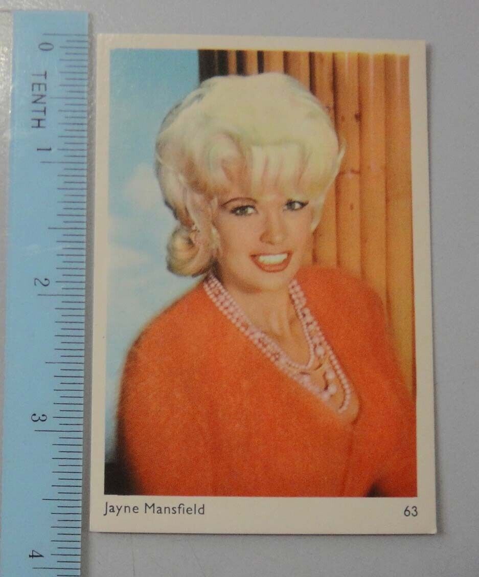 Vintage Asian Trading Collector Cards - JAYNE MANSFIELD #63