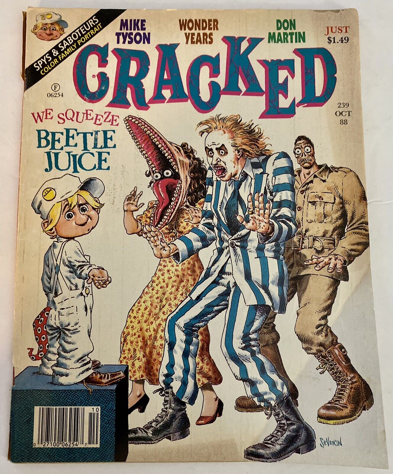 Vintage CRACKED Magazine Beetle Juice October 1988 #239