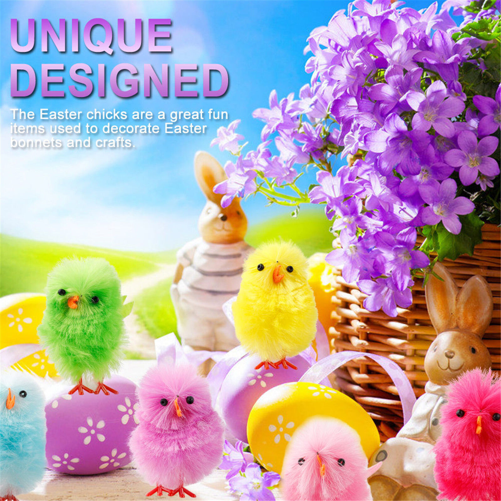 36PCS Easter Chicks Mini Simulation Chicks Party Decor Arts Craft DIY Ornament