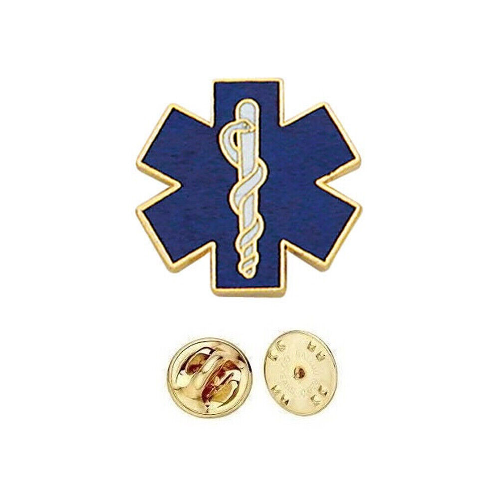 Blue Star of Life Lapel Pins Rescue Jacket Paramedic EMS EMT Emergency Medical