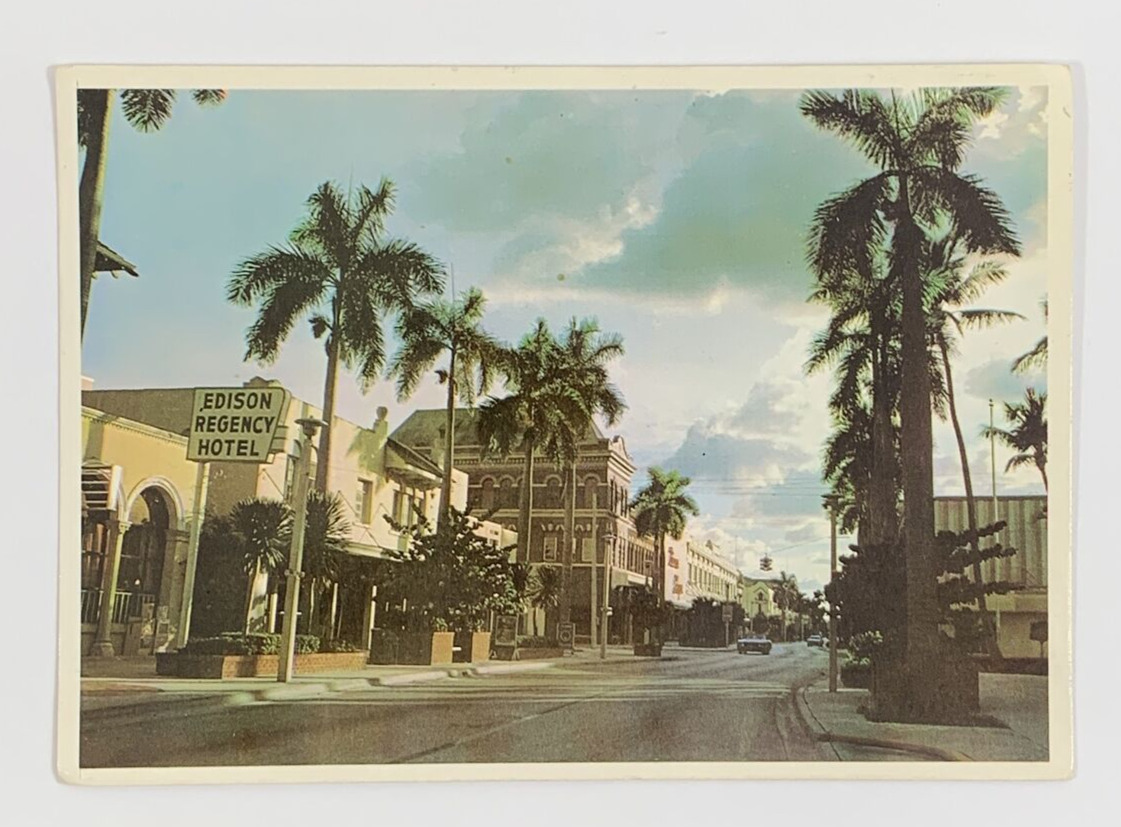 Fort Myers, FL-Florida, Downtown, Postcard