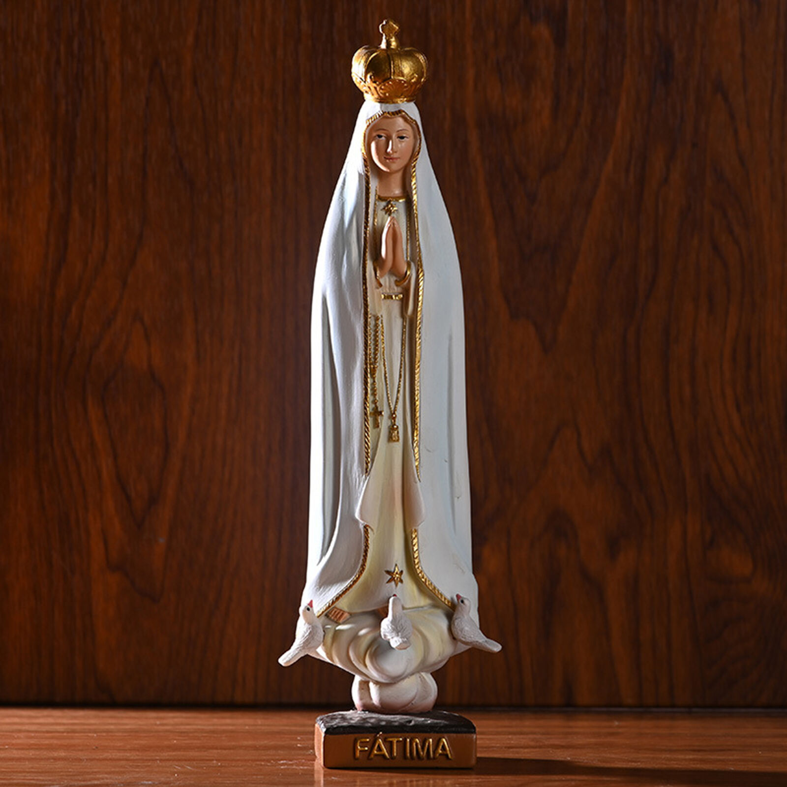 Lady Of Fatima Holy Figurine Hand-Painted Our Lady Of Fatima Statue Religious