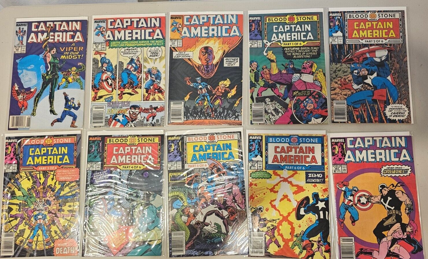 Captain America Comic Book Lot of 54 - Copper age run marvel