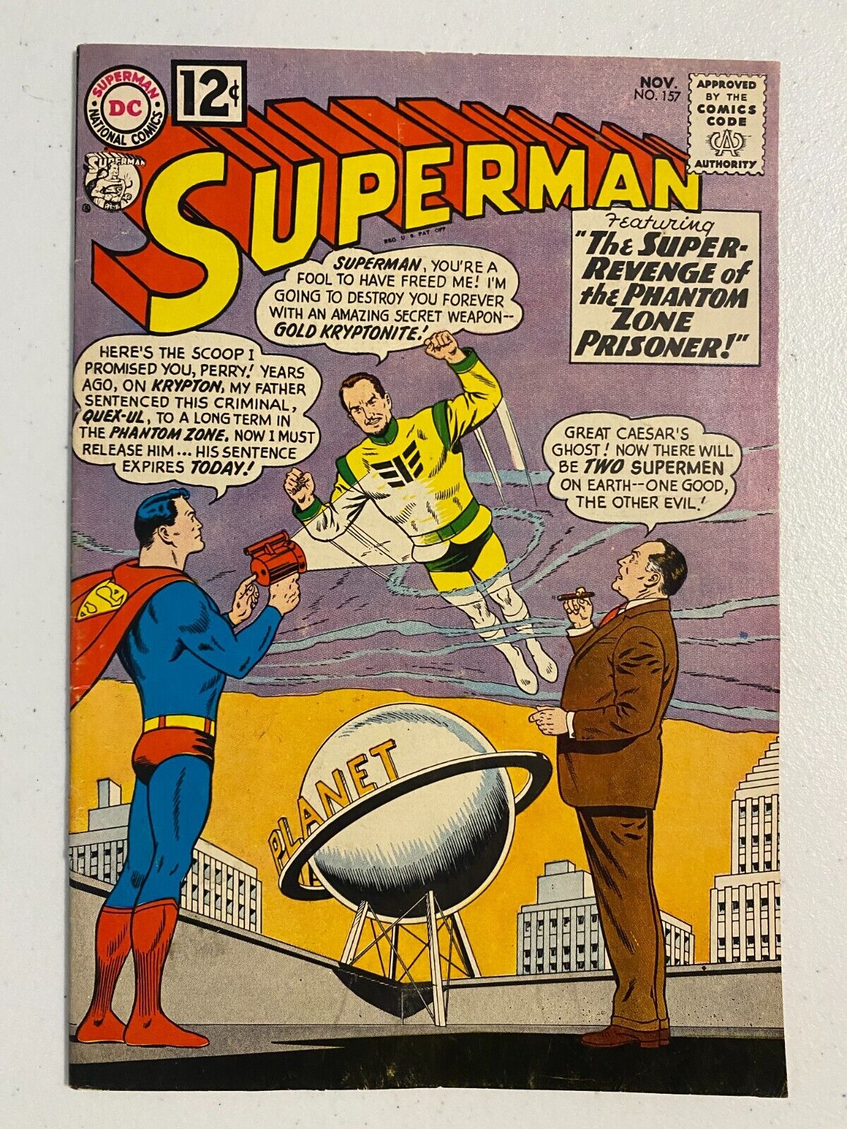 Superman #157 (1962) DC Comics Silver Age Superhero Phantom Zone Prisoner VG/FN